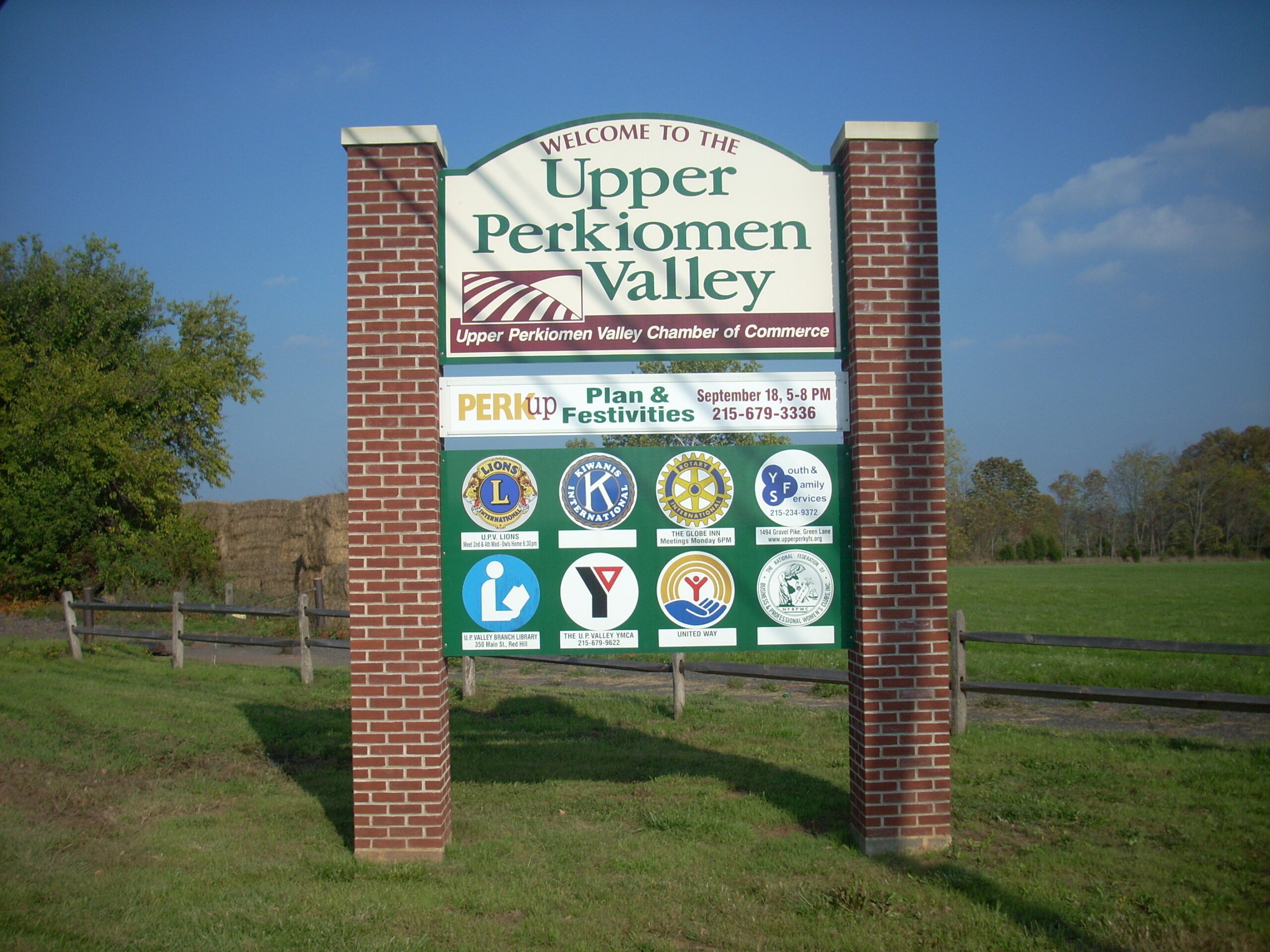 Upper Perkiomen Chamber of Commerce Sign